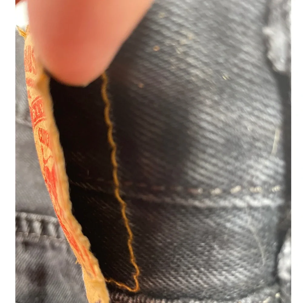 Levis 501 Original Fit Mens‎ Black Straight Leg Button Fly Denim Jeans 32x30